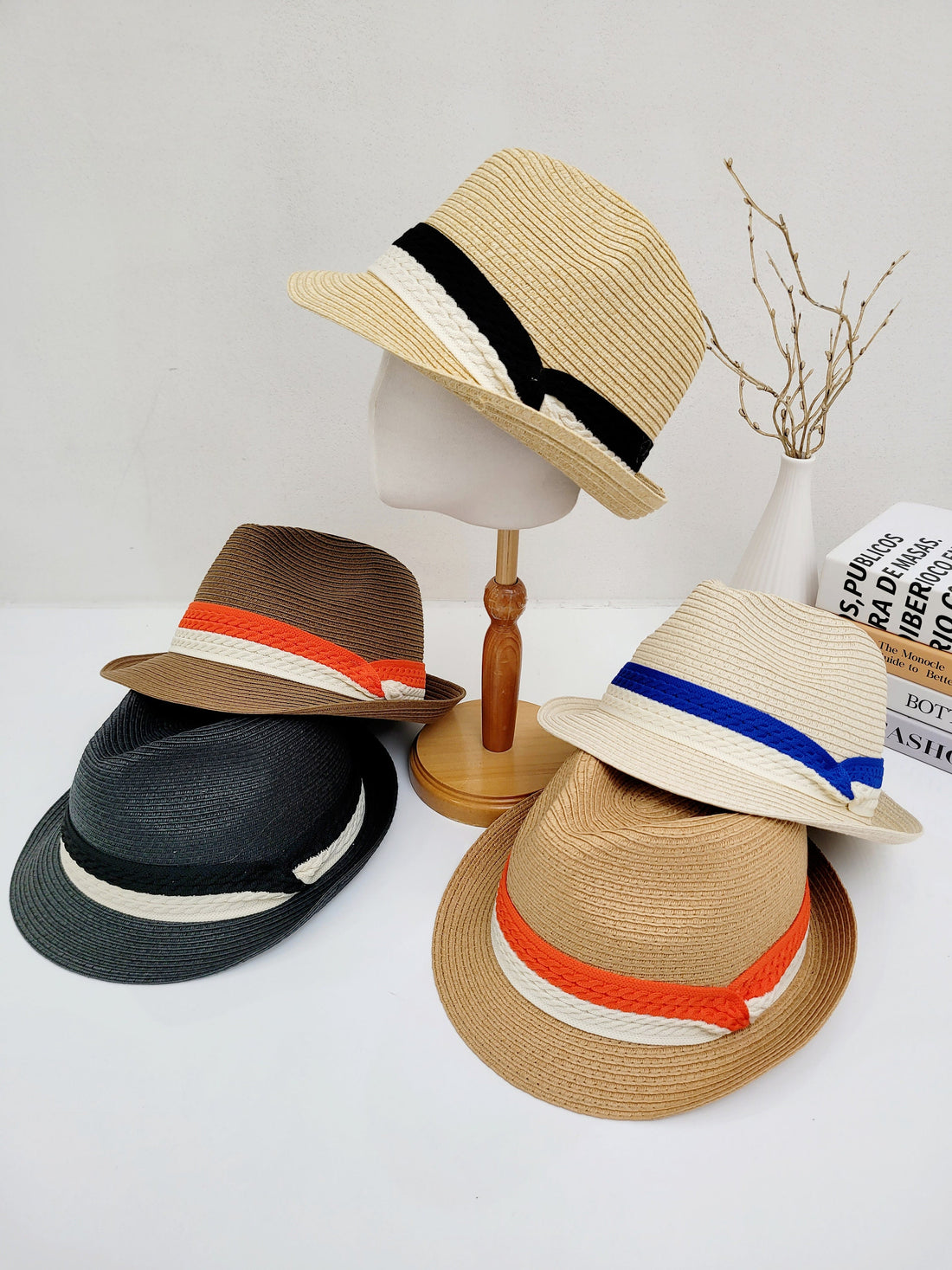 RAFFIA FEDORA - 2TONE BAND