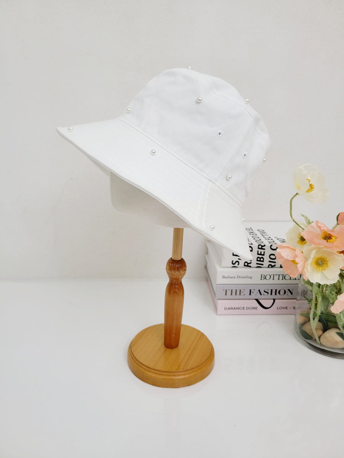 COTTON BUCKET HAT-PEARL