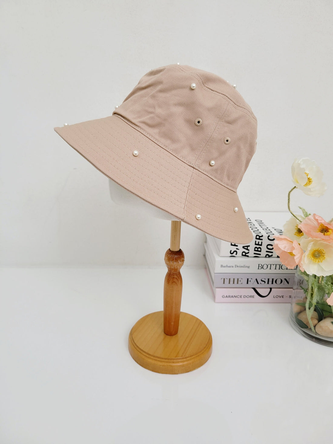 COTTON BUCKET HAT-PEARL